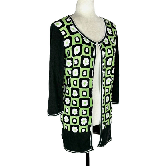 Berek green and white sequin cardigan - Picture 2 of 8
